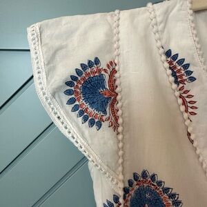 Madison Mathews , block print mini dress , size small